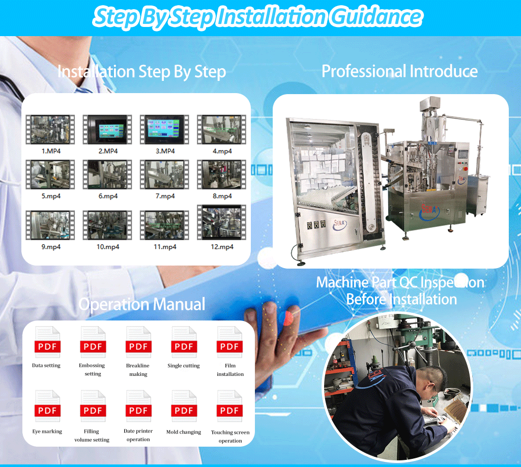 Full automatic ointment oil hand cream cosmetics tube filling and sealing machine aluminium plastic tube filler and sealer