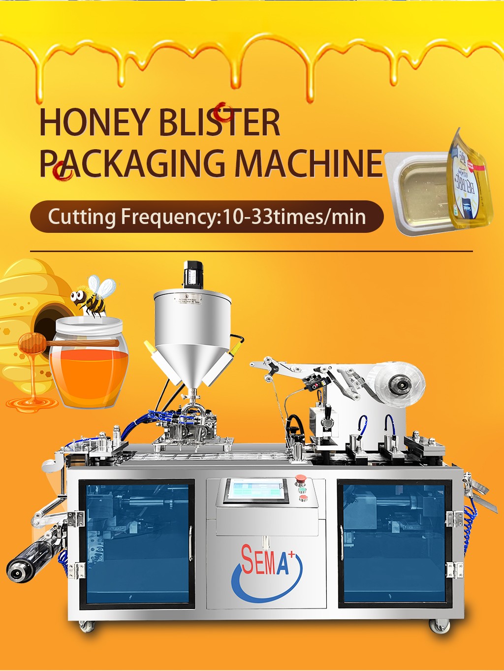 Automatic liquid honey butter packaging machine ketchup blister packaging machine