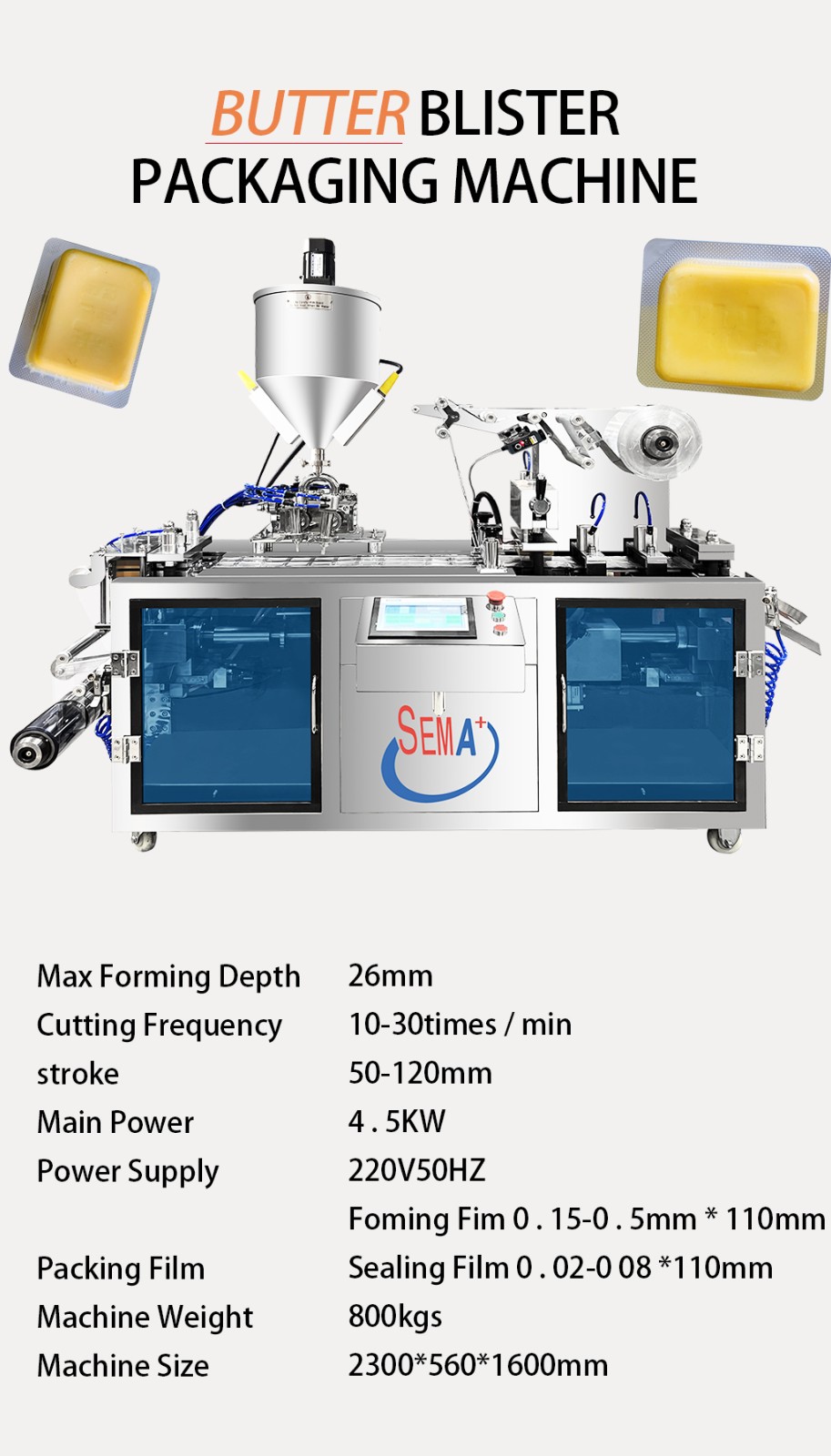 Automatic PVC plastic packaging material liquid perfume blister packaging machine