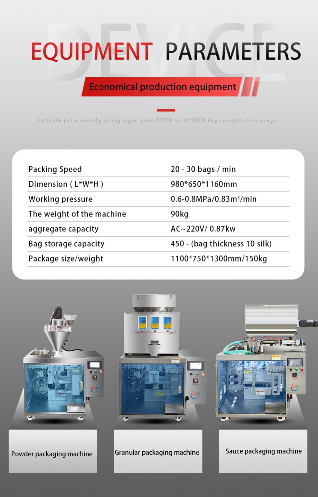 Automatic manuale packaging machine vertical sachet packaging machine food bag filling machine