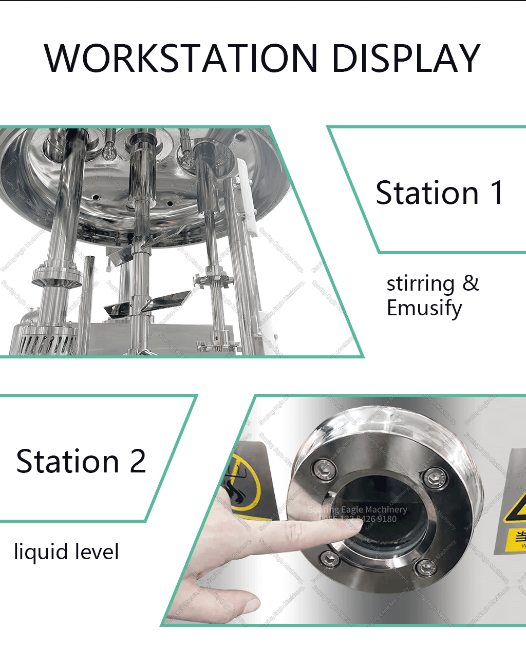 Emulsification High Shear Emulsification Tank Vacuum Emulsifying Heating Mixing Buffer Water Tank Liquid Mixing Machine