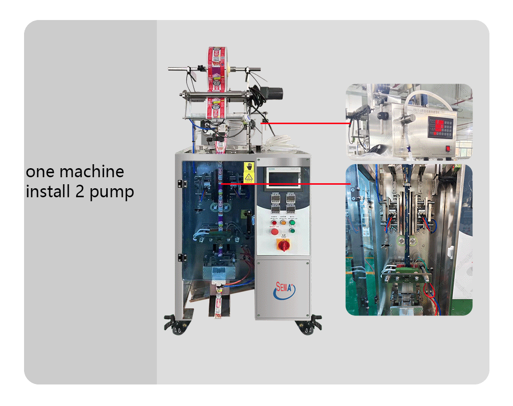 Multi-Function Machine VFFS 100ml Juice Nutrition Pouch Shape enzyme liquid sachet packing machine