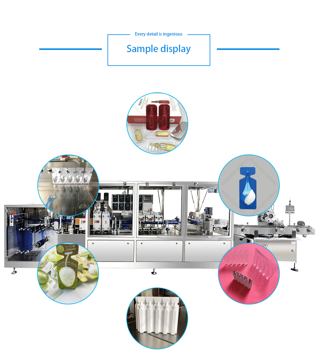 High capacity DGS280 disposable ampoules empty plastic bottle filling and sealing machine with labeling machine