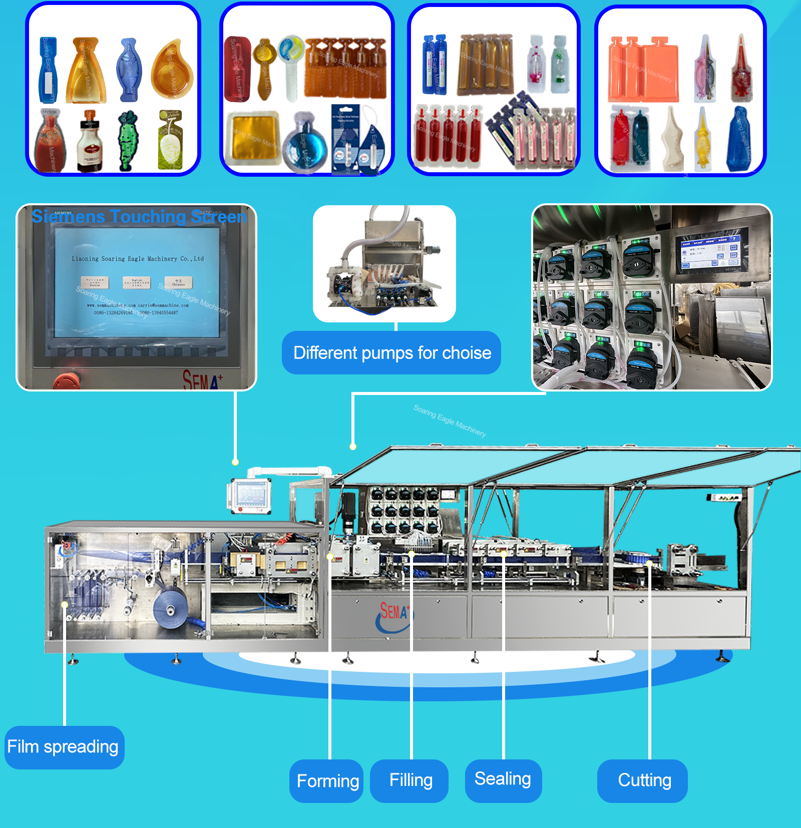 High-Yield Single-Dose Vitamin Health Oral Liquid Filling and Sealing Machine Plastic Ampoule Packaging Machine