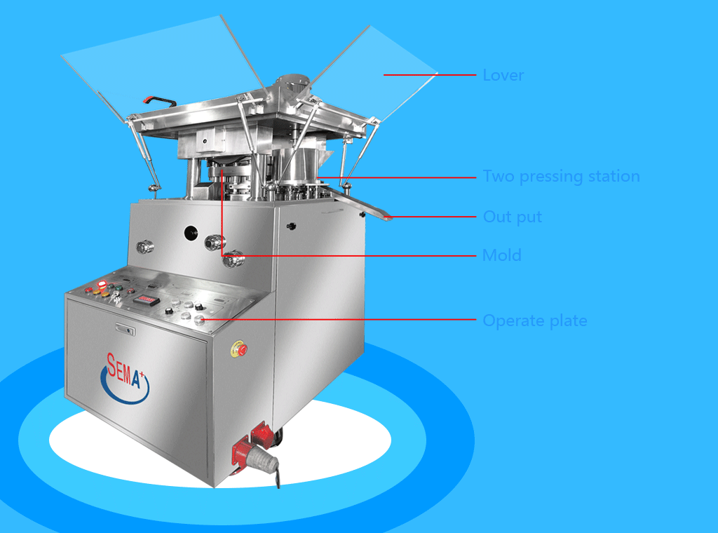 Automatic tablet press effervescent tablet compression pressing machine machine pills making machine With a good working for effervescent tablet vitamin and pharmaceutical pills