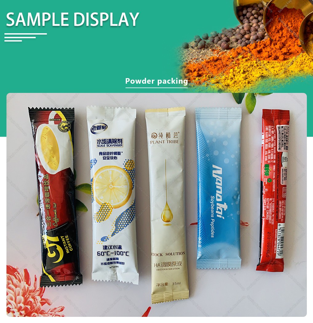 Best Selling Full Automatic Auger Filler Back Side Sealing Small Sugar Tea Milk Powder Filling Pouch Sachet Packing Machine